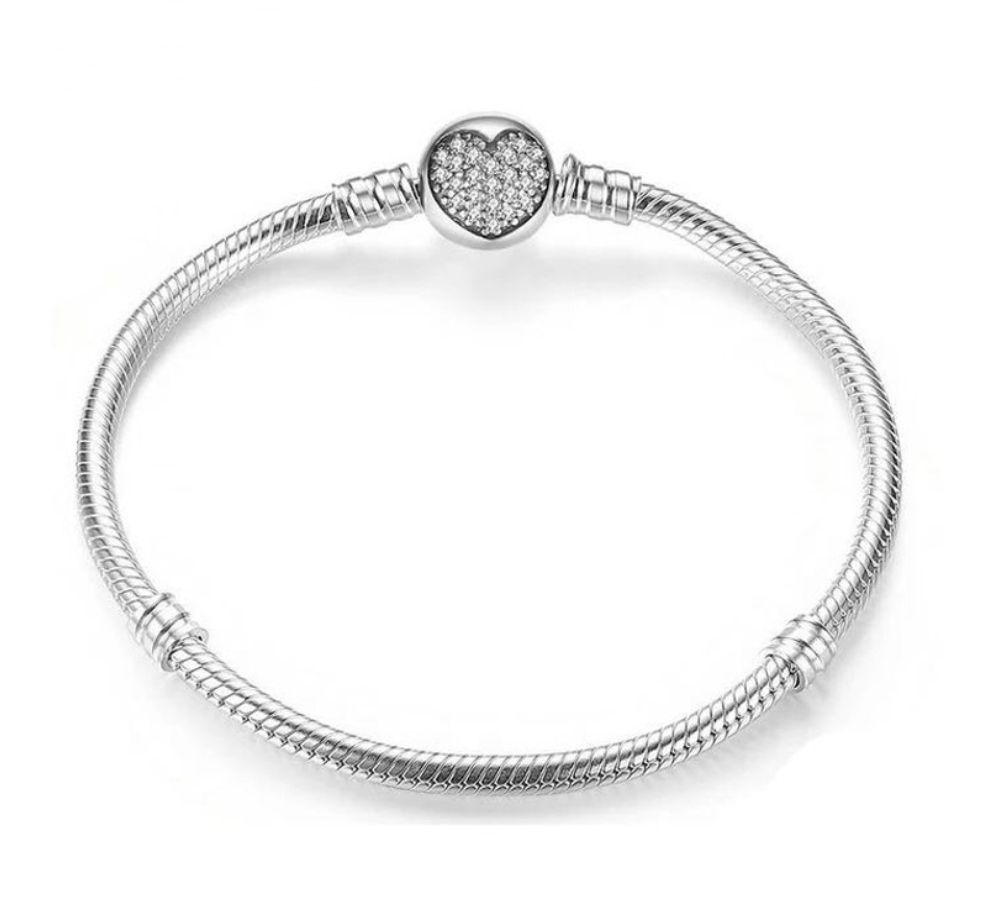 Pulsera de Charms con Cierre de Corazón