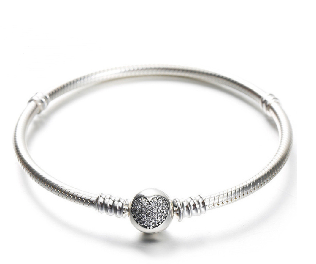 Pulsera de Charms con Cierre de Corazón
