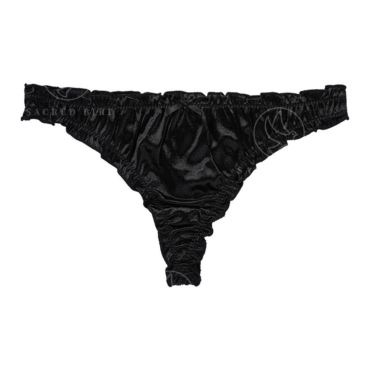 Tanga satinado negro