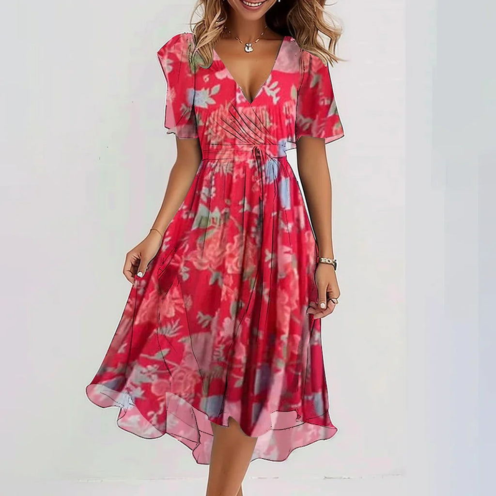 Rojo floral
