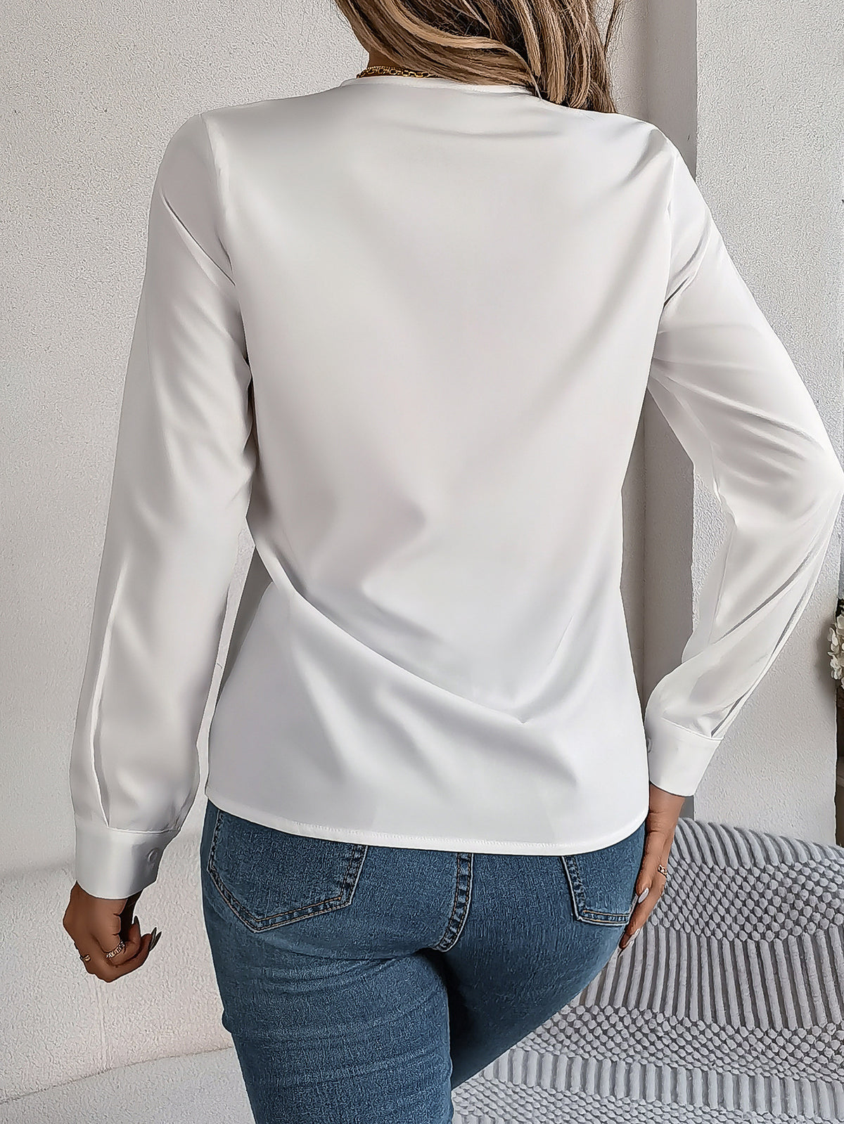 Blusa cruzada blanca