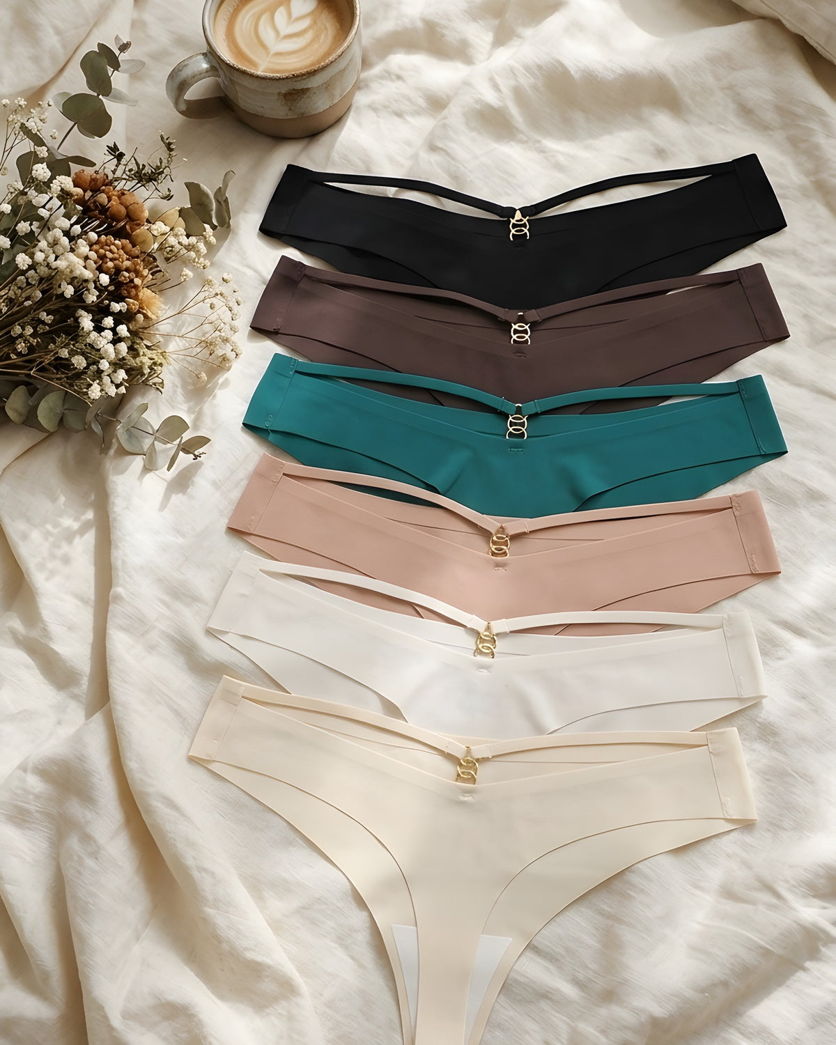 Pack de 6 tangas invisibles sin costuras