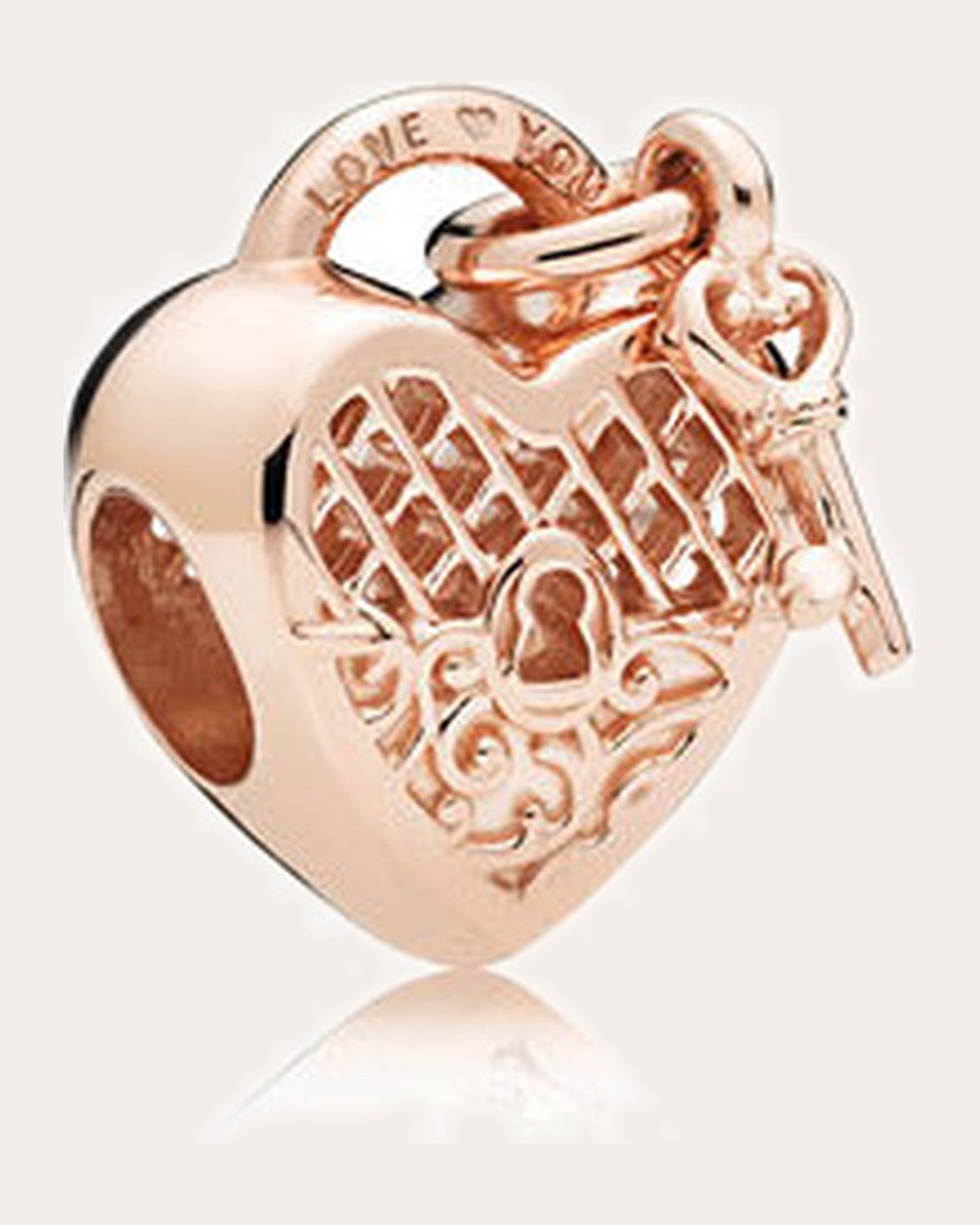Charm Corazón Oro Rosa